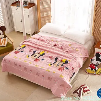 Детско лятно одеало принцеси на Дисни от Мики Маус и Мини маус, 200x230 см, меко одеяло за кондициониране на въздуха, стеганое одеало за детско подарък легла