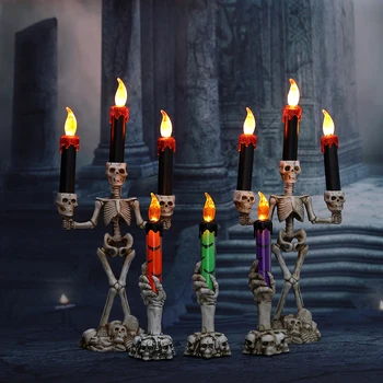 1 бр., свещ с участието на призрак на ужасите за Хелоуин, led лампа, украса за парти на Хелоуин, от духове къща, декорации за барове с духове