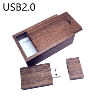10 бр., безплатен потребителски лого, дървени или бамбукови интерфейс USB2.0, 4 GB флаш-диск с кутия