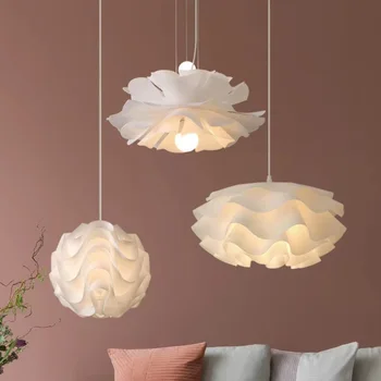 Модерен окачен лампа в скандинавски стил, лесен, креативен магазин за дрехи, топло ресторант, цвете лампа, декорация на дома, малка странична лампа за спални