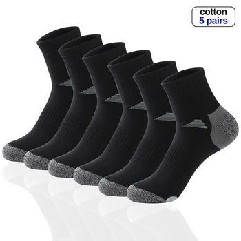 5 чифта нови пролетни мъжки чорапи възли спортни чорапи за фитнес на открито дишащи бързо съхнещи износоустойчиви чорапи за бягане за мъже на едро