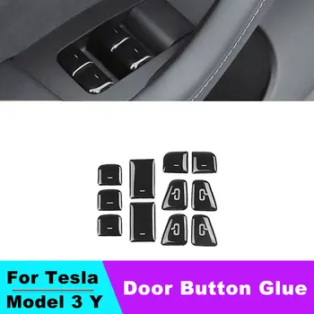 За Tesla, модел 3 Y автомобили бутон за отваряне на вратата са лепкави стикери за Напомняне стикер на вратата подлакътник бутон за вдигане на прозорец премина 8шт