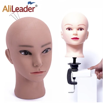 Alileader Африканска плешивото манекен за производство на перуки, демонстрация на шапки, косметологическая практика, главата на манекена, дамски плешив тренировочная главата