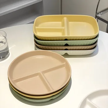 Керамични разделителната плоча в японски стил, разделителната плоча за бебешка храна, чиния за салата за отслабване в домашни условия