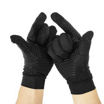 Мъжки ръкавици от медни влакна, ликра, спортни ръкавици за бягане със сензорен екран, зимни топли минерални ръкавици, мъжки футболни ръкавици, копринени ръкавици