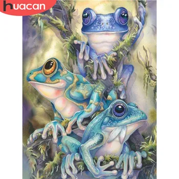 HUACAN 5d Сам диамантена боя жаба пълен размер на Пълен комплект диамантени бродерия мозайка за домашни Любимци Продажба на Търговско декорация на дома